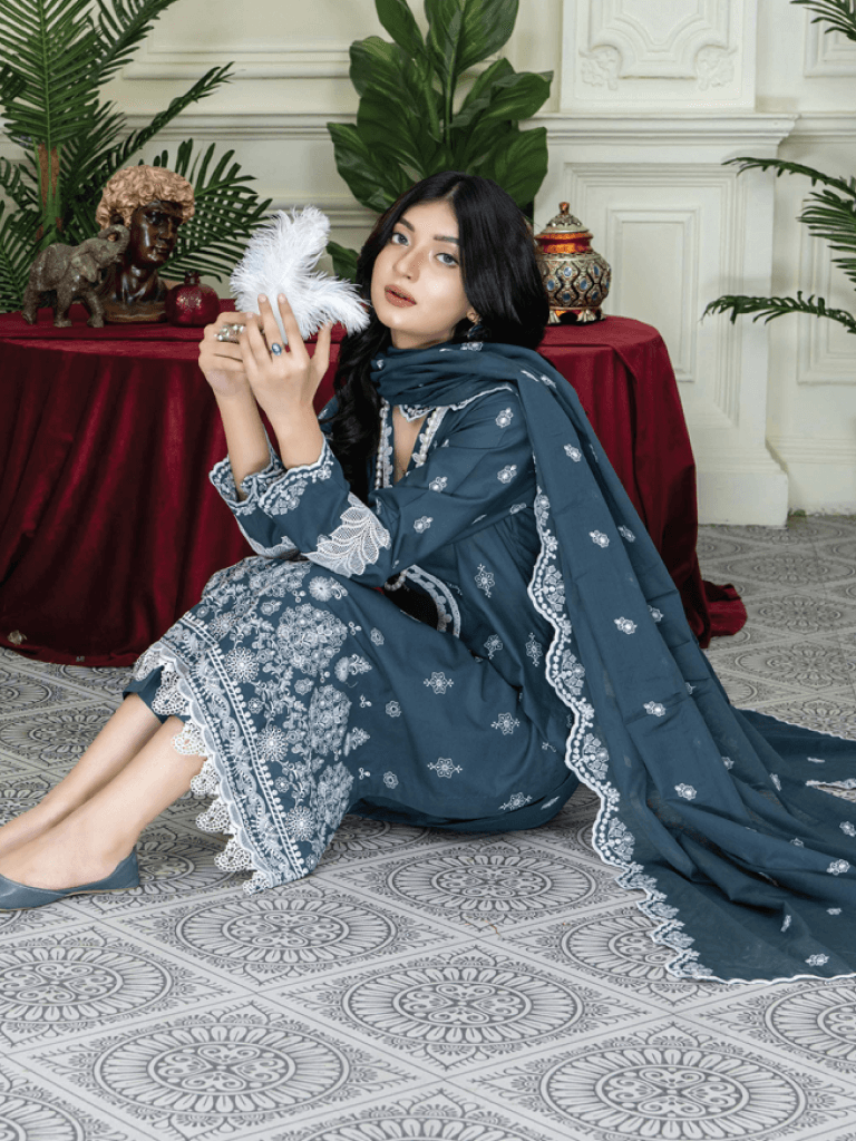 MERAKI X18679 Premium Pakistani 3-Piece Suit